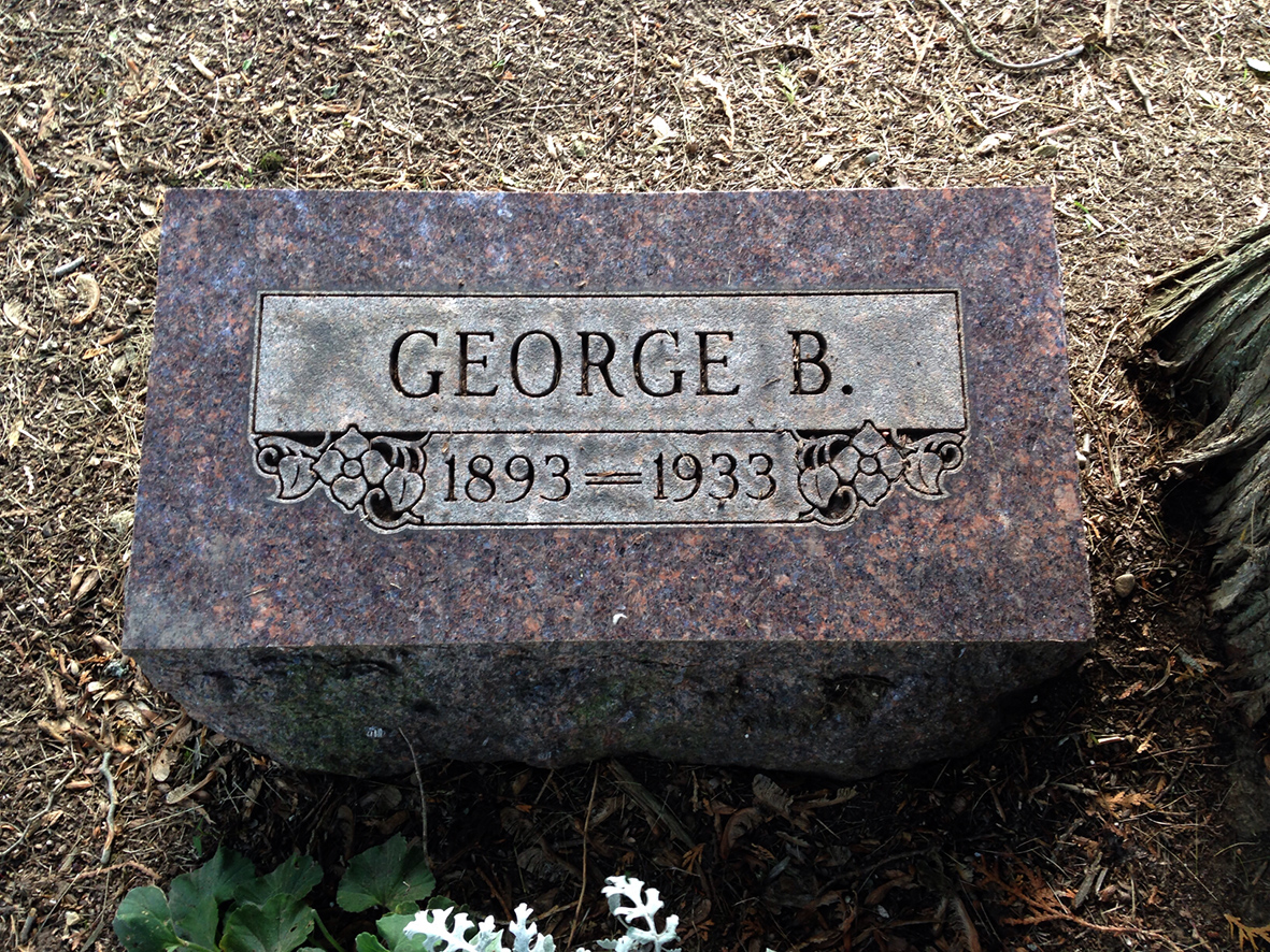 Photo of headstones/George B McLennan 1893-1933 hdstn Carsonville Washington twsp cem MI